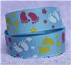 Order  Foot Print Ribbon - Blue Topaz