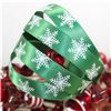 Order  Skinny Christmas Ribbon Snowflake - Green/White