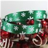 Order  Skinny Christmas Ribbon Sm Snowflakes - Green