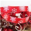 Order  Skinny Christmas Ribbon Lg Snowflakes & Dots - Red