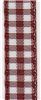 Order  10mm Gingham Ribbon - Burgundy
