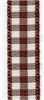 Order  10mm Gingham Ribbon - Brown