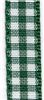 Order  10mm Gingham Ribbon - Forest
