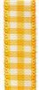 Order  10mm Gingham Ribbon - Gold