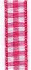 Order  10mm Gingham Ribbon - Shocking