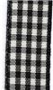 Order  15mm Gingham Ribbon - Black