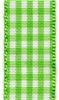 Order  15mm Gingham Ribbon - Lime