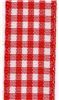 Order  15mm Gingham Ribbon - Red