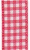Order  15mm Gingham Ribbon - Shocking Pink