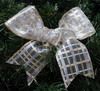 Order  Gold & Silver Sheer Check - 40mm