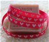 Order  10mm Single Heart Ribbon - Shocking Pink