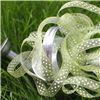 Order  Organza Swiss Dot Ribbon - Apple Green/White