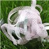 Order  Organza Swiss Dot Ribbon - Lt Pink/White