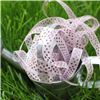Order  Organza Swiss Dot Ribbon - Pearl Pink/Brown