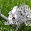 Order Organza Swiss Dot Ribbon - Shell Grey/Black