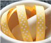 Order  Grosgrain Ribbon - Swiss Dot Yellow Gold/White
