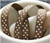 Order  Grosgrain Ribbon - Swiss Dot Turftan/White