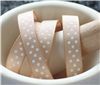 Order  Grosgrain Ribbon - Swiss Dot Tan/White