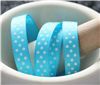 Order  Grosgrain Ribbon - Swiss Dot Turquoise/White