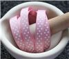 Order  Grosgrain Ribbon - Swiss Dot Quartz White