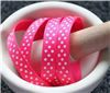 Order  Grosgrain Ribbon - Swiss Dot Shocking Pink White