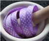 Order  Grosgrain Ribbon - Swiss Dot Hyacinth White