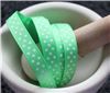 Order Grosgrain Ribbon - Swiss Dot Green Flash/White
