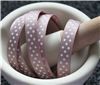 Order  Grosgrain Ribbon - Swiss Dot Gingersnap White