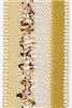 Order  15mm Sheer Ribbon - Cream/Gold Stripe