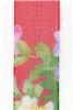 Order  15mm Sheer Ribbon - Red Flora