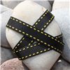 Order  Saddle Stitch Ribbon - Black/Yellow