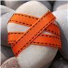 Order  Saddle Stitch Ribbon - Orange/Black