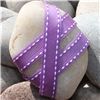 Order  Saddle Stitch Ribbon - Orchid/White