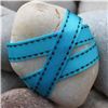 Order  Saddle Stitch Ribbon - Turq/Brown