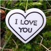 Order  Buttons - I Love You Heart - White