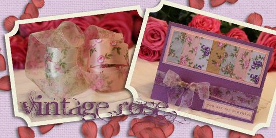 vintage rose ribbon