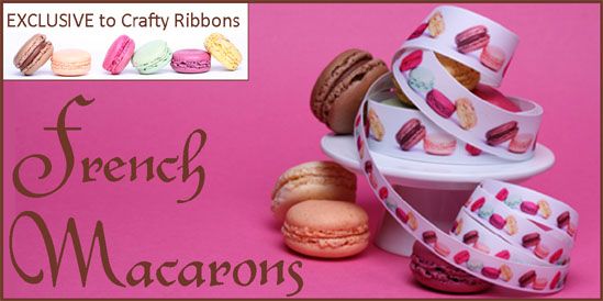 macaroon ribbons , ribbon with macaroons, macaron ribbon