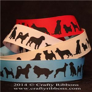 Click to enlarge Animal Silhouette Ribbons - Dogs Animal Silhouette Ribbons - Dogs