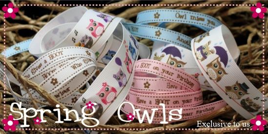 spring owl ribbons