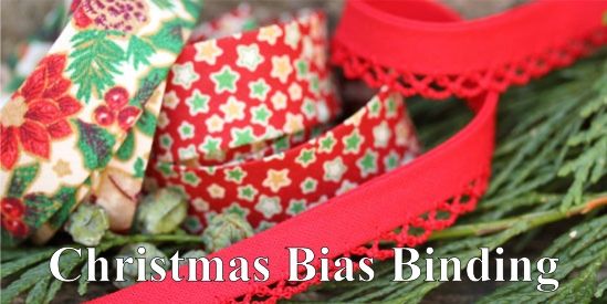  Christmas bias binding