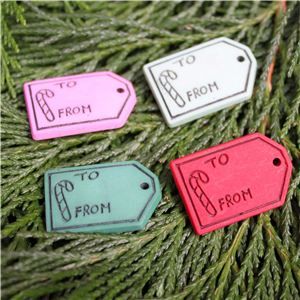 Christmas Button - Gift Tag
