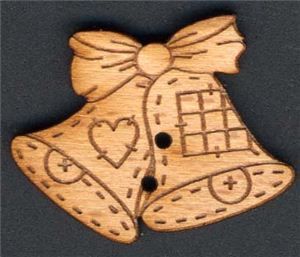 Wood Button - Bells