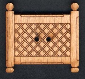 Wood Button - Flower Planter