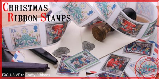Christmas ribbon stamps