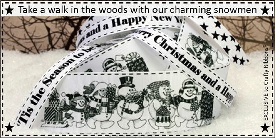 walking snowmen ribbon