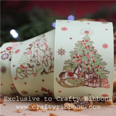 Christmas Charm Ribbon - Trees