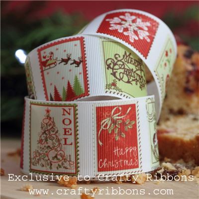 Christmas Charm Ribbon - Stamps