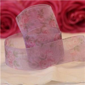 Vintage Rose Ribbon - Purple/Purple