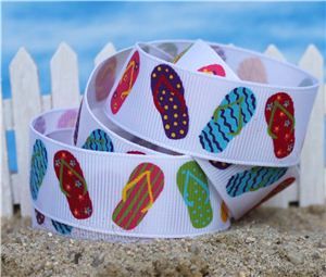 Click to enlarge Summer Holiday Ribbon - Flip Flops Summer Holiday Ribbon - Flip Flops