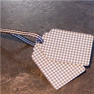 Mini Check Tags - Black